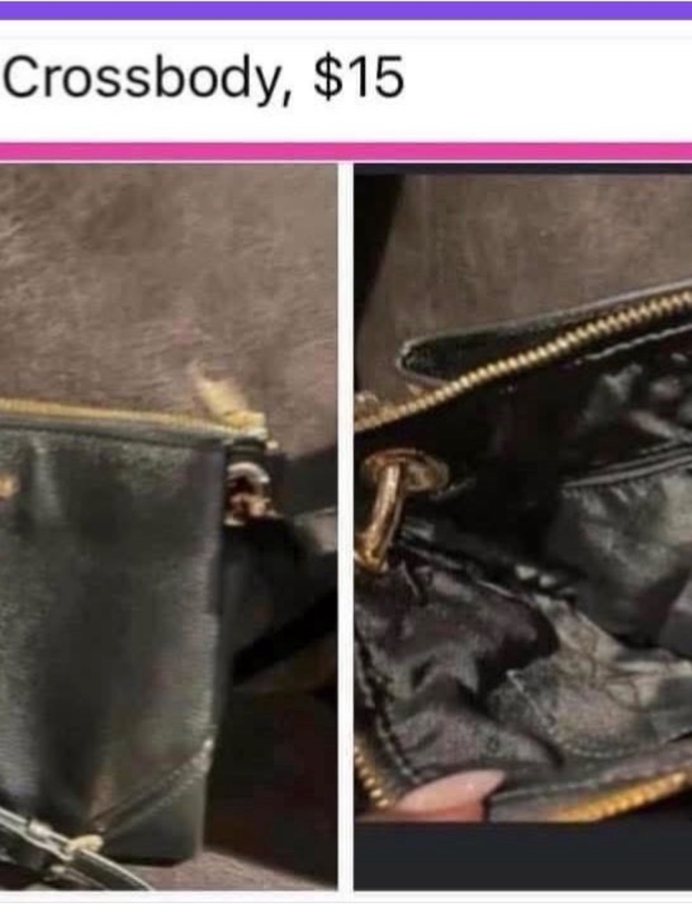 Black Leather Crossbody Bag - Classic Everyday Style